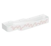 Geberit Bambini paysage de jeu et de lavage, L:180cm, 4 places de lavage, bassin plus profond à droite, sans trop-plein, 502978FY1, Couleur: blanc alpin / Décor : rouge carmin - orange / Trou de Hanhn