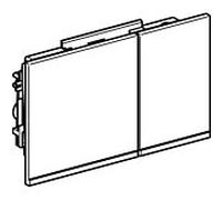 Plaque Geberit Omega60 carrée DT noir réfl chromé brillant - GEBERIT 243.118.SJ.1