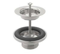 Geberit - Bonde d'évacuation, inox poli 241.504.00.1