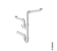 Geberit Bonde pour évier pour deux bassins (modèle compact), 152818111,