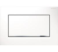 Geberit Sigma 10 Square plaque d'actionnement 115893KJ1 blanc / chromé brillant