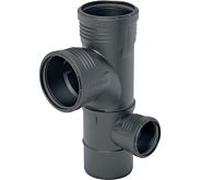 Geberit Branche d'angle de pliage combiné Silent PP 390462141 DN 90/90/50, 87,5 degrés, droite, optimisée pour le son