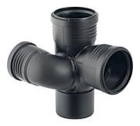 Geberit Branche d'arche de Geberit Silent PP 390563141 DN 100/70/100, 87,5 degrés, droite, optimisée pour le son