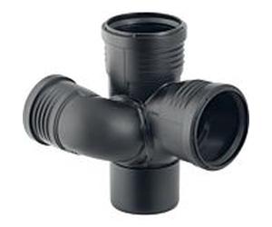 Geberit Branche d'arche de Geberit Silent PP 390563141 DN 100/70/100, 87,5 degrés, droite, optimisée pour le son