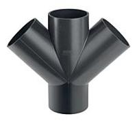 Geberit Branche Pe 367235161 DN 100/100, 45 degrés, double, PE-HD