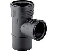 Geberit Branche PP silencieuse 390652141 DN 125/125, 87,5 degrés, optimisée pour le bruit