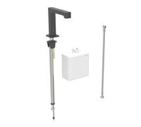 Geberit Brenta - Commande électronique de chasse d'eau, alimentation par pile, easy to clean, noir mat 116.173.14.1