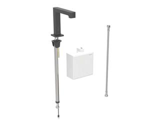 Geberit Brenta - Commande électronique de chasse d'eau, alimentation par pile, easy to clean, noir mat 116.173.14.1
