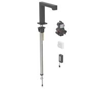 Geberit Brenta - Commande électronique de chasse d'eau, pour eau froide, alimentation par pile, easy to clean, noir mat 116.193.14.1