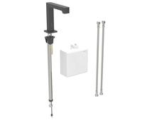 Geberit Brenta - Mitigeur de lavabo électronique thermostatique, alimentation par pile, easy to clean, noir mat 116.178.14.1