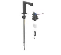 Geberit Brenta - Mitigeur de lavabo électronique thermostatique, alimentation secteur, easy to clean, noir mat 116.198.14.1