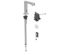 Geberit Brenta - Mitigeur de lavabo thermostatique électronique, alimentation secteur, easy to clean, inox brossé 116.198.SN.1