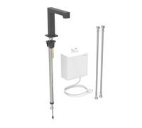 Geberit Brenta - Mitigeur de lavabo thermostatique électronique, alimentation secteur, easy to clean, noir mat 116.177.14.1