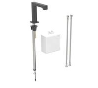 Geberit Brenta - Mitigeur électronique de lavabo, alimentation par générateur, easy to clean, noir mat 116.176.14.1