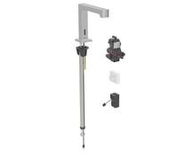 Geberit Brenta - Mitigeur électronique de lavabo, alimentation par pile, easy to clean, inox brossé 116.192.SN.1