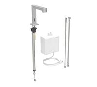 Geberit Brenta - Mitigeur électronique de lavabo, alimentation par pile, easy to clean, inox brossé 116.172.SN.1