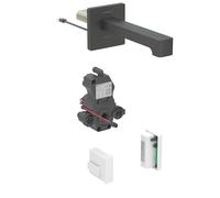 Geberit Brenta - Mitigeur électronique de lavabo encastré, alimentation par générateur, easy to clean, noir mat 116.276.14.1