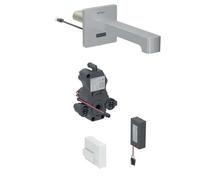 Geberit Brenta - Mitigeur électronique de lavabo encastré, alimentation par pile, easy to clean, inox brossé 116.274.SN.1