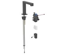 Geberit Brenta - Mitigeur électronique thermostatique de lavabo, alimentation secteur, easy to clean, noir mat 116.197.14.1