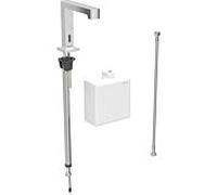 Geberit Brenta infrarouge mitigeur lavabo support, à piles, boîtier de fonction AP, chromé brillant, sans mélangeur