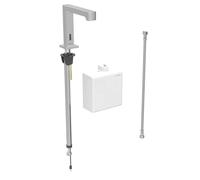 Geberit Brenta - Robinet de lavabo électronique, alimentation par pile, easy to clean, inox brossé 116.173.SN.1