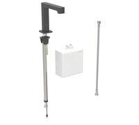 Geberit Brenta - Robinet de lavabo électronique, alimenté par générateur, easy to clean, noir mat 116.175.14.1