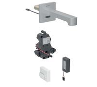 Geberit Brenta - Robinet de lavabo électronique encastré, alimentation par pile, easy to clean, inox brossé 116.293.SN.1