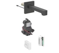 Geberit Brenta - Robinet de lavabo électronique encastré, alimenté par générateur, easy to clean, noir mat 116.275.14.1