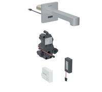 Geberit Brenta - Robinet de lavabo électronique encastré, pour eau froide, alimentation par pile, easy to clean, inox brossé 116.273.SN.1