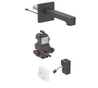 Geberit Brenta - Robinet de lavabo électronique encastré, pour eau froide, alimentation secteur, easy to clean, noir mat 116.291.14.1