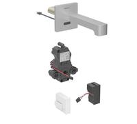 Geberit Brenta - Robinet de lavabo électronique encastré, pour eau froide, alimentation secteur, easy to clean, inox brossé 116.291.SN.1