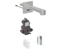 Robinetterie de lavabo Geberit Brenta, saillie 220mm, sans mélangeur, fonctionnement en générateur, pour boîtier de fonction encastré, 116295SN1, Couleur: Aspect inox/brossÃ©, revÃªtement easy-to-clea