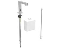 Geberit Brenta - Robinet de lavabo électronique, pour eau froide, alimentation par pile, easy to clean, inox brossé 116.174.SN.1