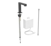 Geberit Brenta - Vanne électronique de lavabo, alimentation secteur, easy to clean,noir mat 116.171.14.1