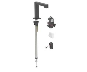 Geberit Brenta - Vanne électronique de lavabo, pour eau froide, alimentation secteur, easy to clean,noir mat 116.191.14.1
