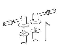 Geberit Charnières (Set) pour abattant WC 500 by Citterio, 598130000