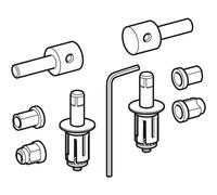 Geberit Charnières (Set) pour Abattant WC Vitelle, inox, 598144000