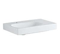 Geberit Citterio lavabo 500545011 75x50cm, trou pour robinetterie à gauche, sans trop-plein, étagère à droite, KeraTect / blanc
