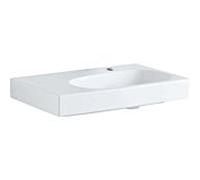 Geberit Citterio lavabo 500546011 75x50cm, trou robinetterie à droite, sans trop-plein, étagère à gauche, KeraTect / blanc