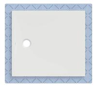 Receveur de douche Geberit CleanFloor30 551012001, affleurant au sol, avec joint d'étanchéité en polaire, 90 x 100 cm, blanc mat