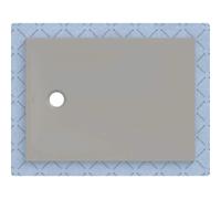 Receveur de douche Geberit CleanFloor30 551005291, affleurant au sol, avec joint d'étanchéité en polaire, 80 x 110 cm, gris mat