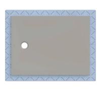 Receveur de douche Geberit CleanFloor30 551014291, affleurant au sol, avec joint d'étanchéité en polaire, 90 x 120 cm, gris mat