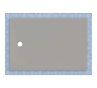 Receveur de douche Geberit CleanFloor30 551024291, affleurant au sol, avec joint d'étanchéité en polaire, 100 x 150 cm, gris mat