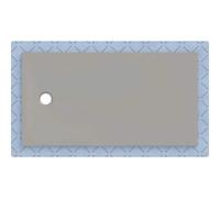 Receveur de douche Geberit CleanFloor30 551008291, affleurant au sol, avec joint d'étanchéité en polaire, 80 x 150 cm, gris mat