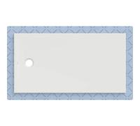 Receveur de douche Geberit CleanFloor30 551008001, à fleur de sol, avec joint d'étanchéité en polaire, 80 x 150 cm, blanc mat
