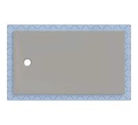 Receveur de douche Geberit CleanFloor30 551017291, affleurant au sol, avec joint d'étanchéité en polaire, 90 x 160 cm, gris mat