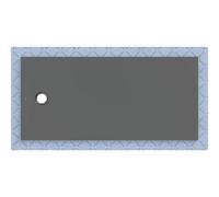 Geberit CleanFloor30 surface de douche, intégrée, avec voile d'étanchéité, 170x80cm, 551010DM1, Couleur: graphite / mat - CM