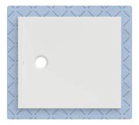 Receveur de douche Geberit CleanFloor30 551003001, affleurant au sol, avec joint d'étanchéité en polaire, 80 x 90 cm, blanc mat