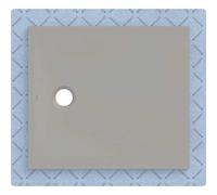 Receveur de douche Geberit CleanFloor30 551003291, affleurant au sol, avec joint d'étanchéité en polaire, 80 x 90 cm, gris mat