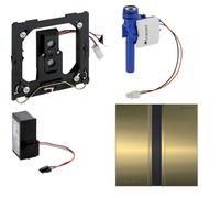 Geberit - Commande de WC à déclenchement électronique du rinçage, alimentation sur secteur, plaque de type 50, laiton 116.026.QF.1